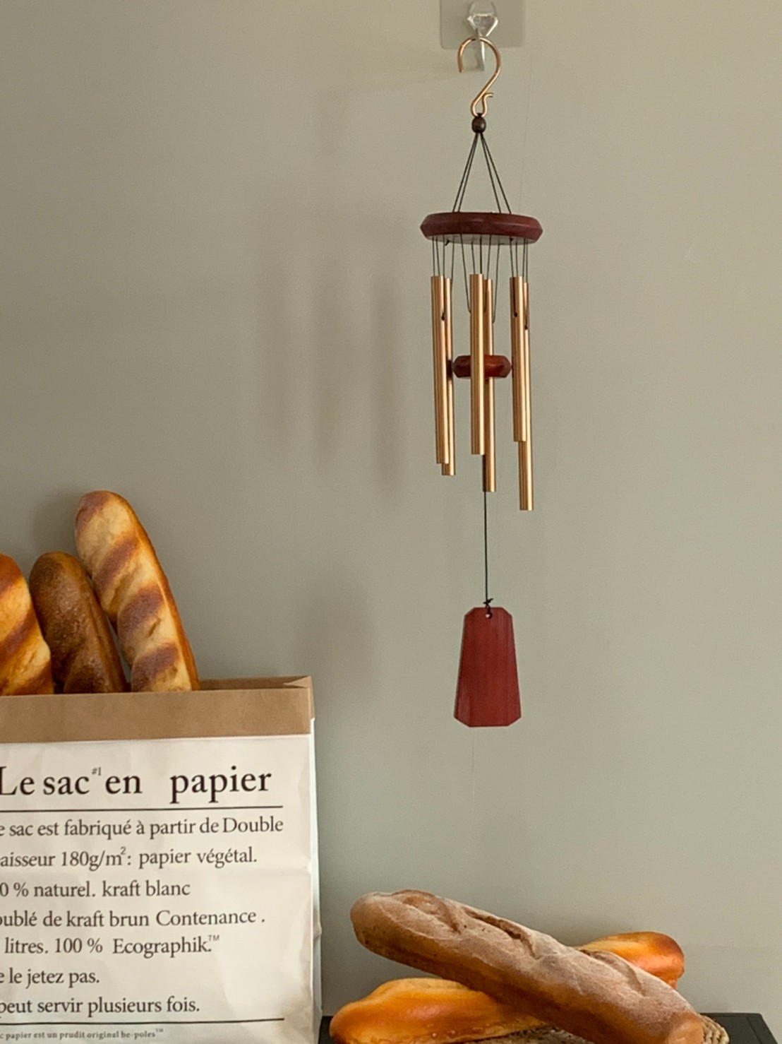22” Wooden Top Tuned Wind Chime (2)