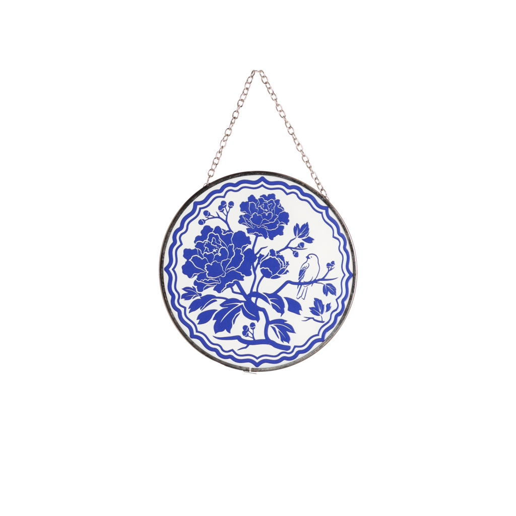 Blue and White Porcelain Style Suncatcher