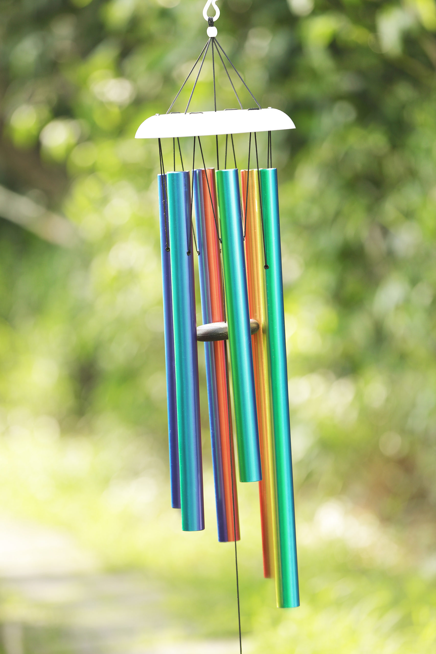 1. Size: Total height is approximately 122cm 2. Customized Color: We provide various color options, the color of hook, glass, frame and tubes, can be customized. 3. Tuned Chime Tubes: All of our wind chimes are hand tuned to a chord. 4. Special Touch of Tubes: UV printing technology