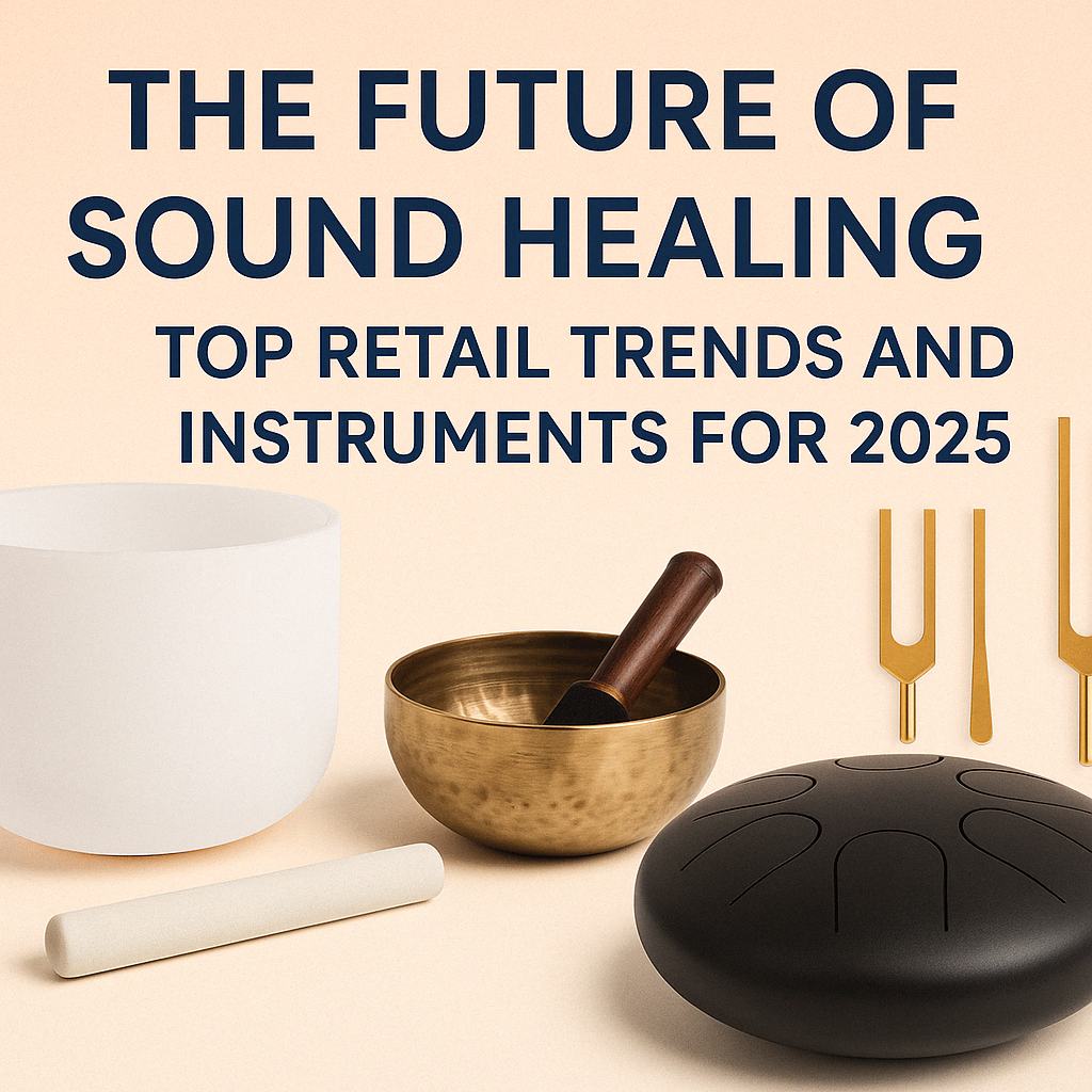 Sound healing instruments used in meditation and wellness spaces