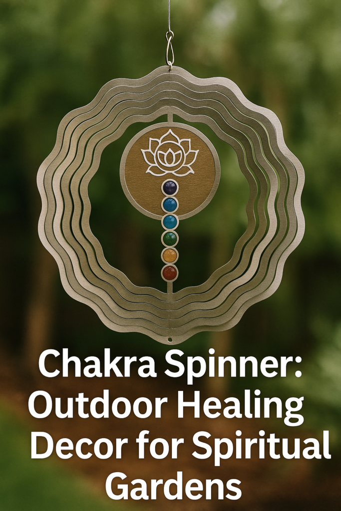 Chakra Spinner: Outdoor Healing Decor for Spiritual Gardens